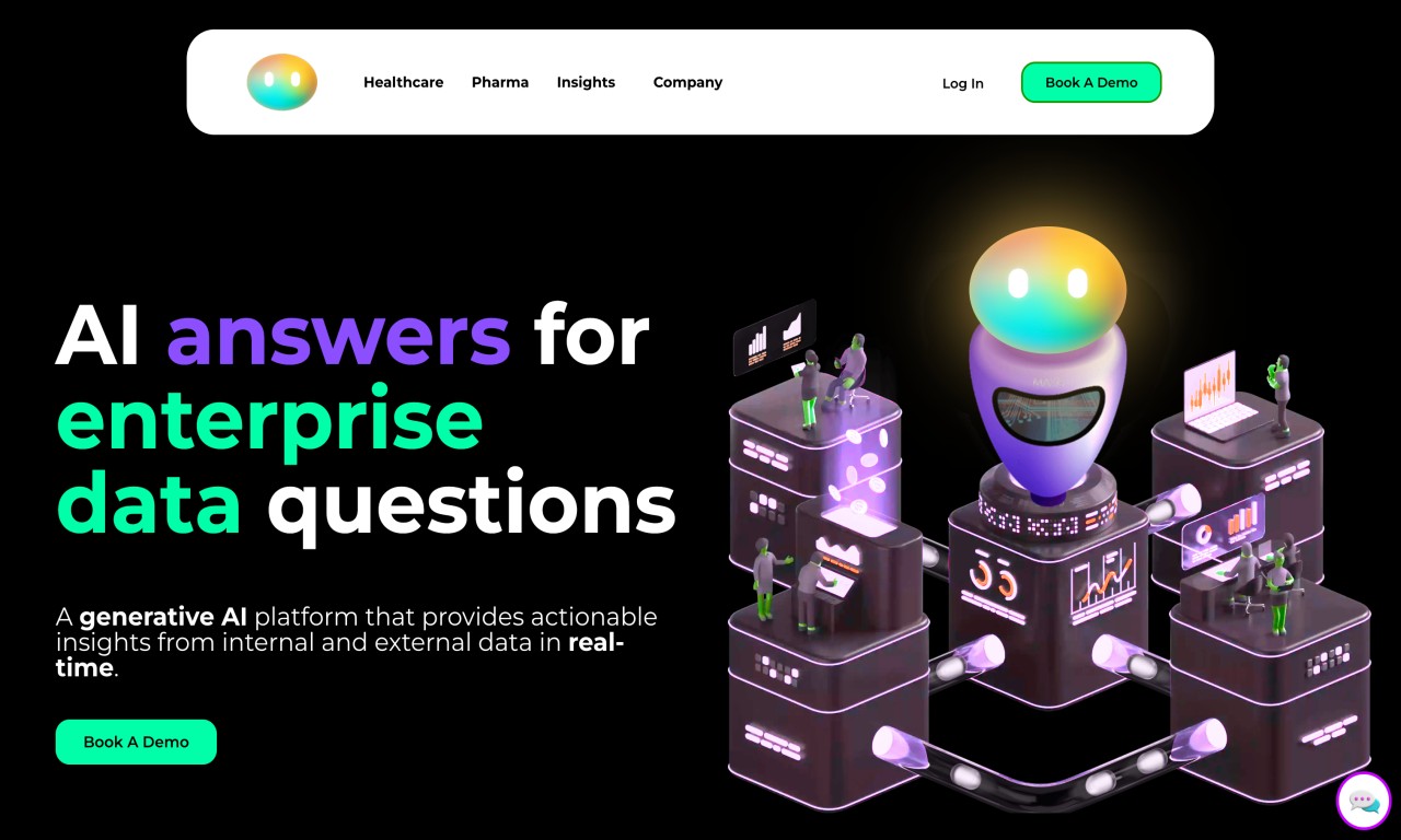 Landing page of Maya