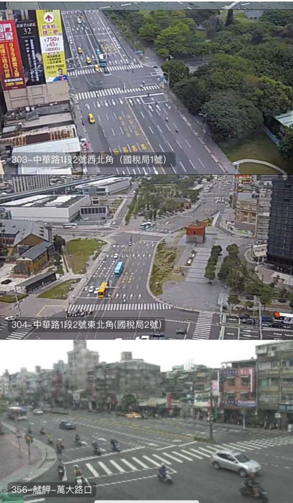 台北萬華馬路上空無一人。（圖／台北萬華即時影像）
