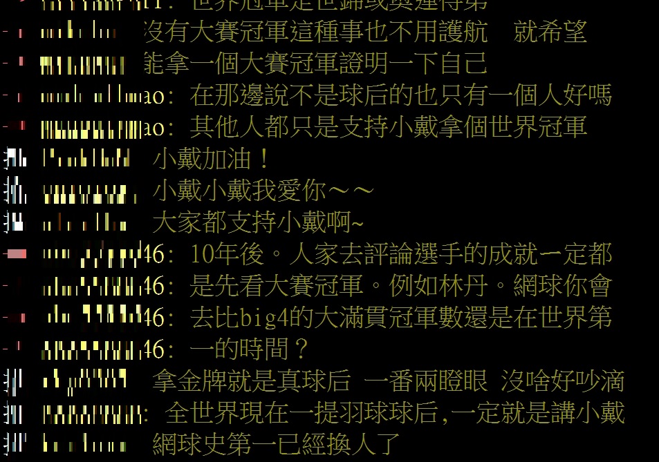 有網友駁斥其他人對戴資穎的憂慮與擔心。（圖／翻攝PTT）