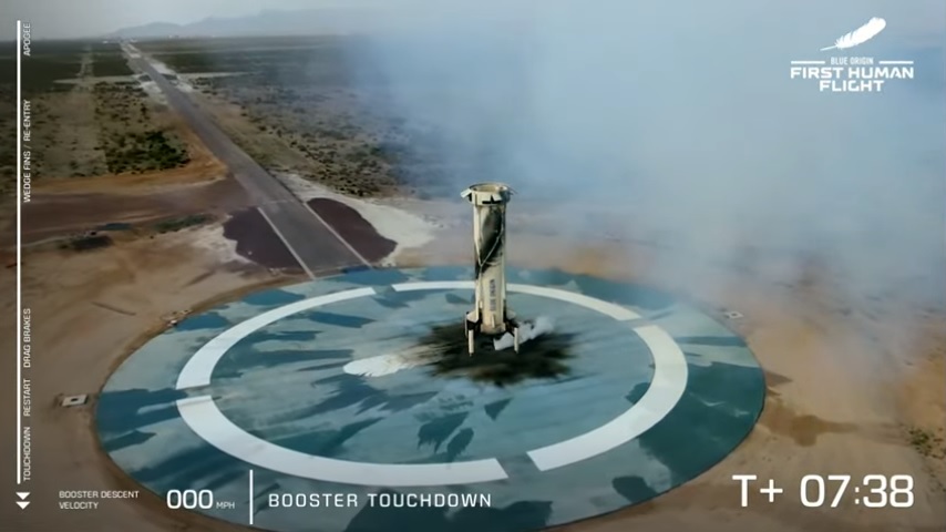 這次太空飛行僅短短約10分鐘，預計將創下多項「人類新里程碑」。圖／翻攝自《Blue Origin》YouTube