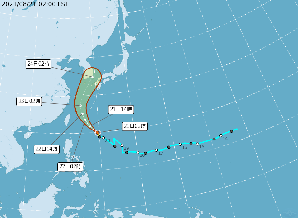 奧麥斯路徑。（圖／中央氣象局）