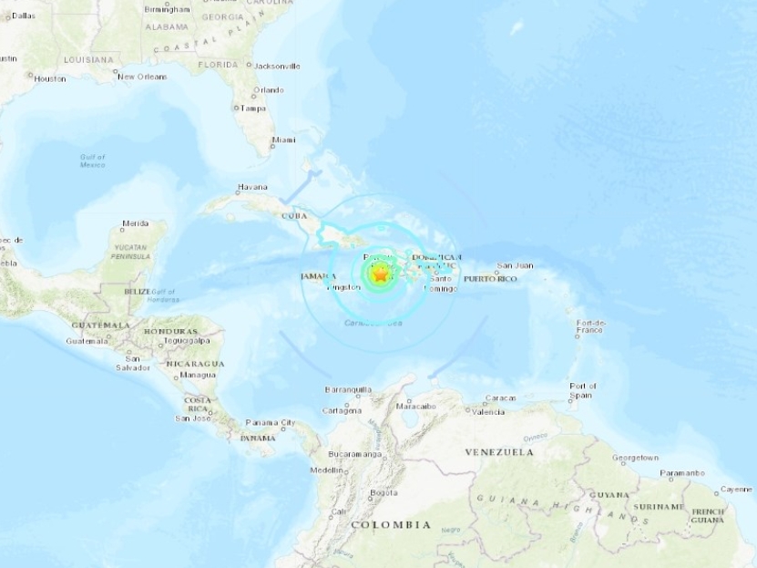海地發生芮氏規模7.2強震。(圖/翻攝自美國地質調查所網頁earthquake.usgs.gov)