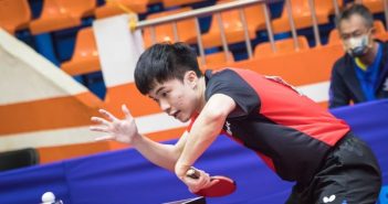 林昀儒在今日桌球男單冠軍戰「不戰而勝」，摘下全運會第3金。（圖／全運會提供）