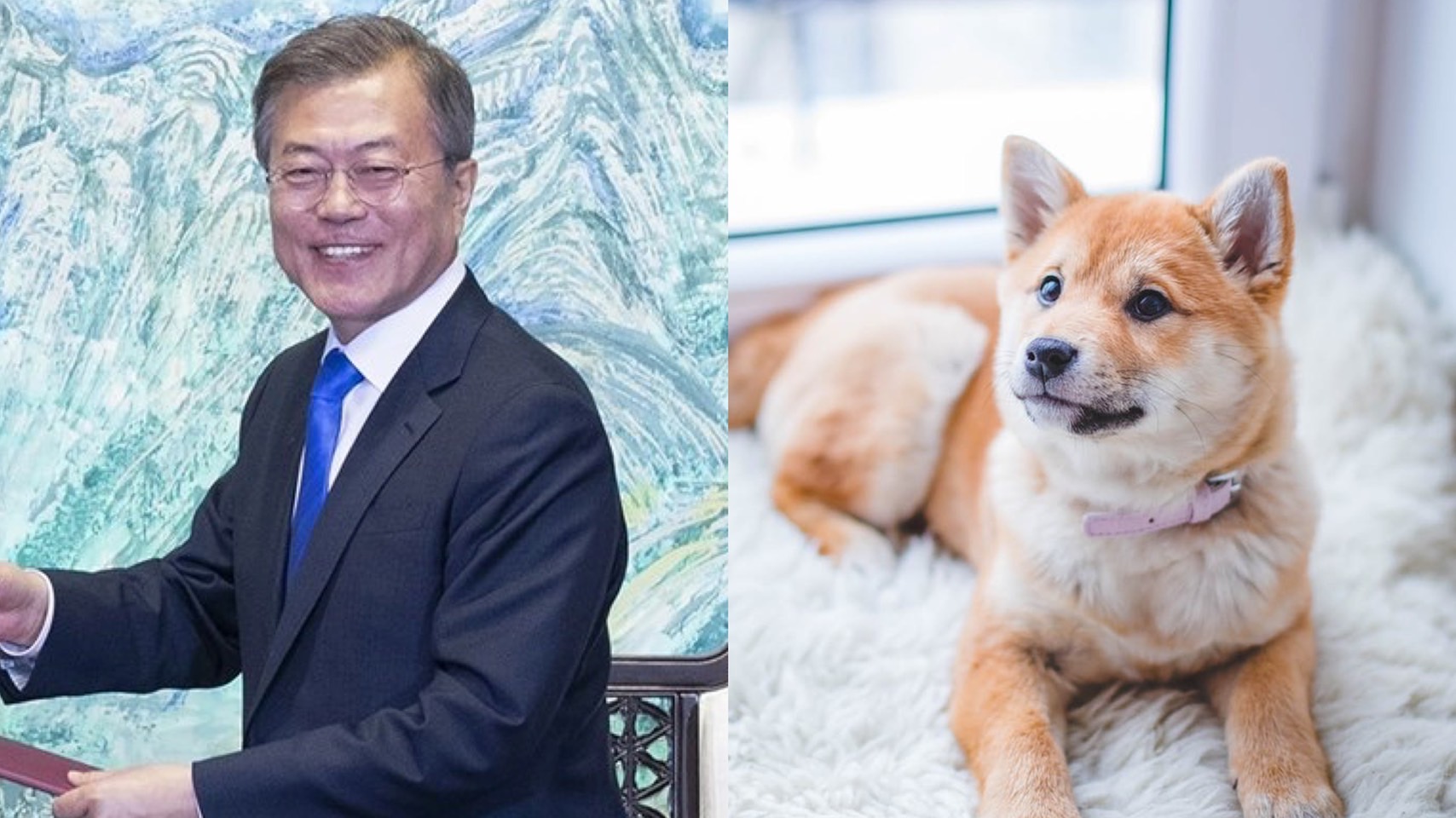 南韓總統文在寅（右）2018年會面。（中央社檔案照片）