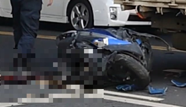 台南仁德車禍。(圖/中天新聞)