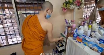 泰國僧侶被爆料晚上男扮女裝，還上交友APP。（圖／取自微博）