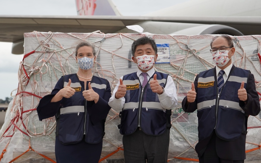 美國捐贈台灣莫德納疫苗。（圖／翻攝自推特／Department of State）