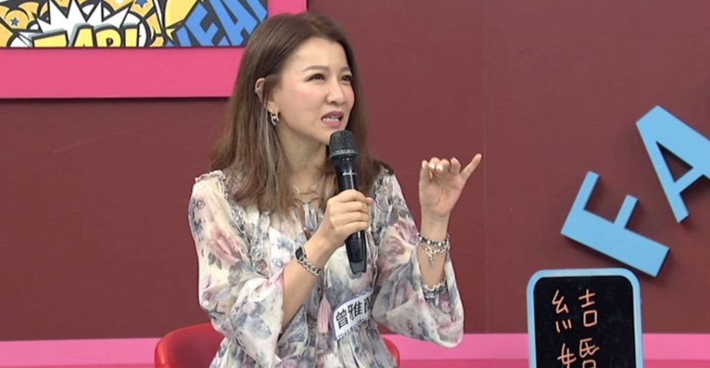 曾雅蘭分享與另一半家人相處的經驗。（圖／中天綜合台提供）