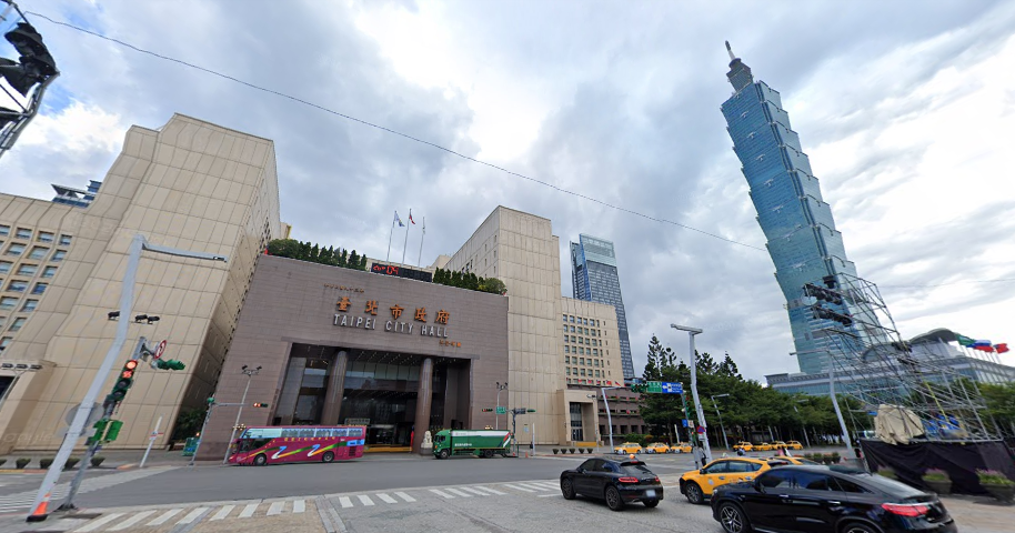 台北市政府。(圖/擷取自《Google Maps》街景)