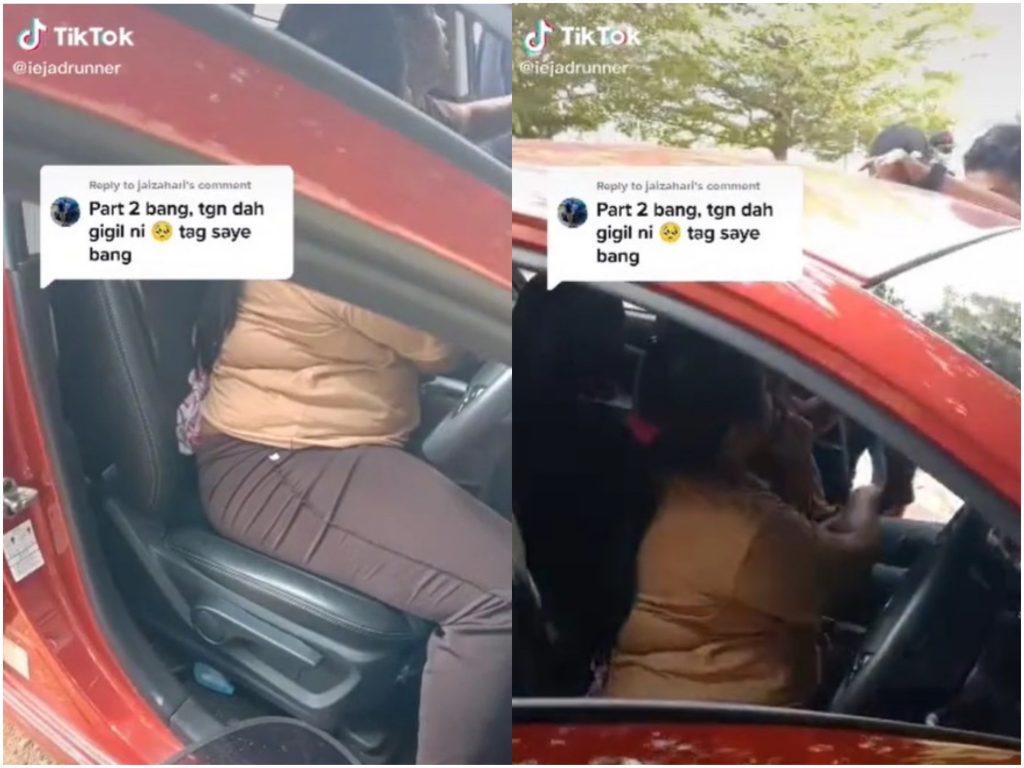 馬來西亞吉隆坡一名已婚生子的人妻,日前竟和一名孟加拉小王大搞車震,結果還當場被丈夫及一群人圍堵「抓猴」。(圖/翻攝自《@iejadrunner》TikTok)