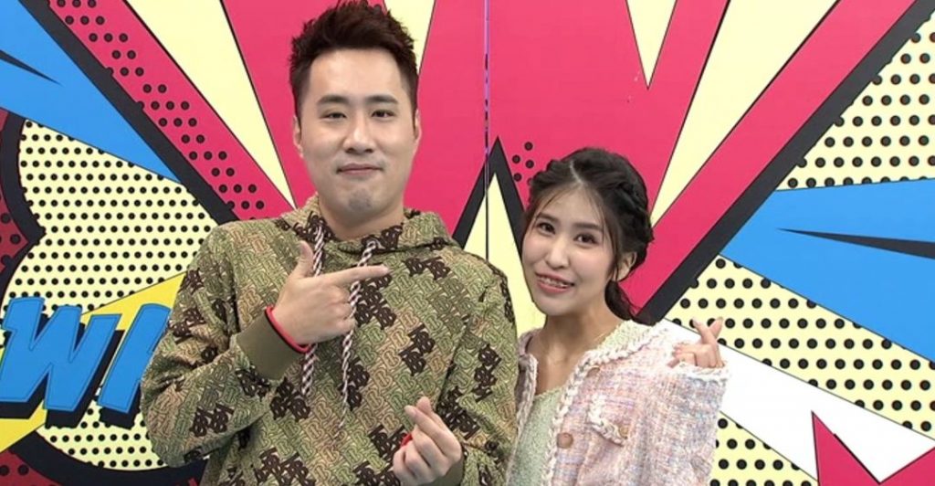 余祥銓（左）和女友柔柔一起上節目。（圖／中天綜合台提供）