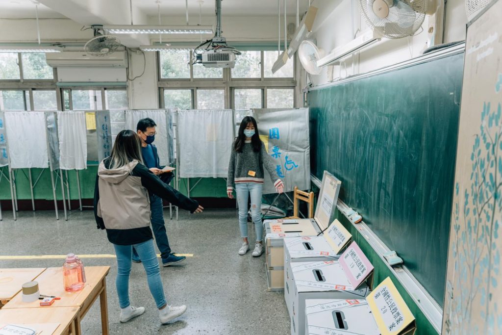 示意圖。開票所現場。圖取自趙少康臉書