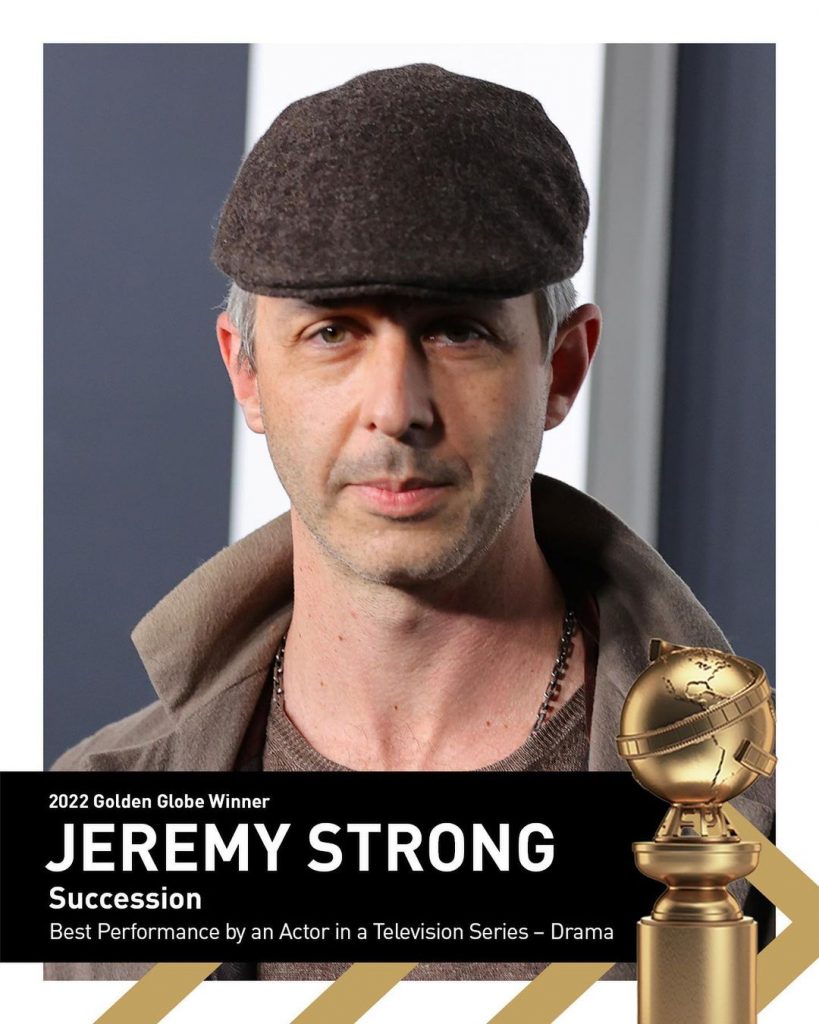 金球獎視帝殊榮由《繼承之戰》的傑瑞米史壯抱走。（圖／翻攝自IG）