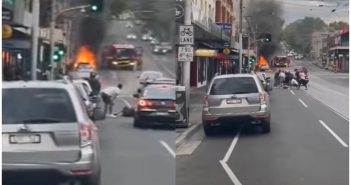 澳洲墨爾本街頭發生恐怖自焚案！（圖／翻攝自YouTube）