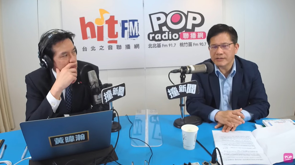 林佳龍受訪表示不選台中、新北,幫台北找人(攝自POP撞新聞youtube直播)