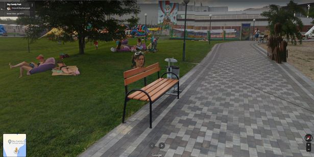 一張在基輔公園的街景照，引發熱議。（圖／翻攝自Google Map）