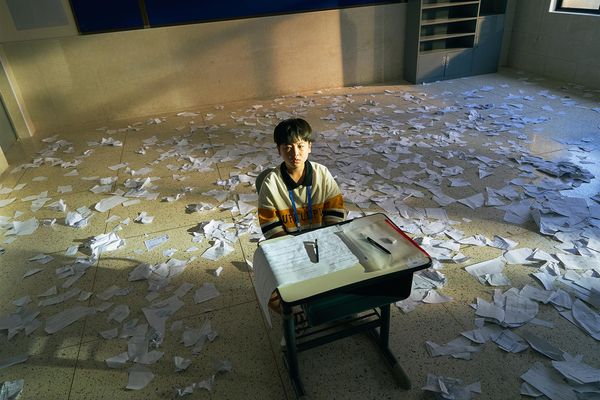 劇中兒子被蔣欣逼到出現幻覺。(圖/中天娛樂台提供)
