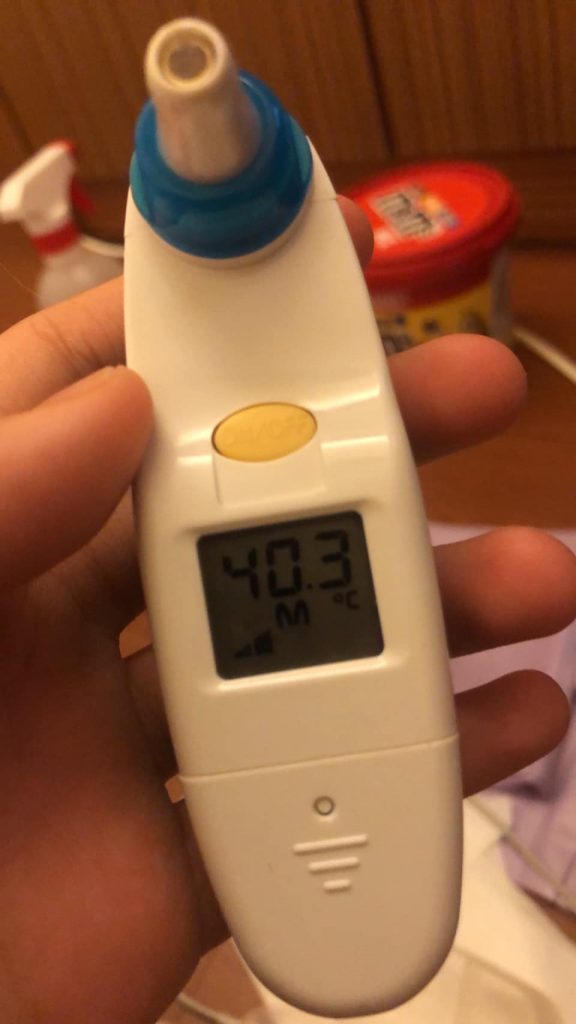 林秀琴女兒確診後高燒到40°C。（圖／翻攝自FB）