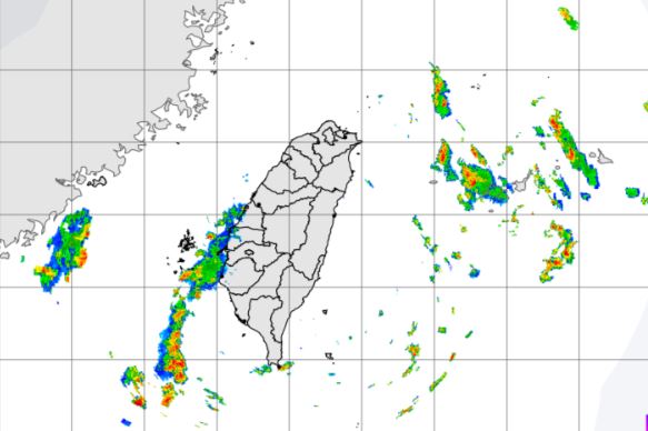 花蓮、高屏地區午後雷雨型態明顯。（圖／氣象局）