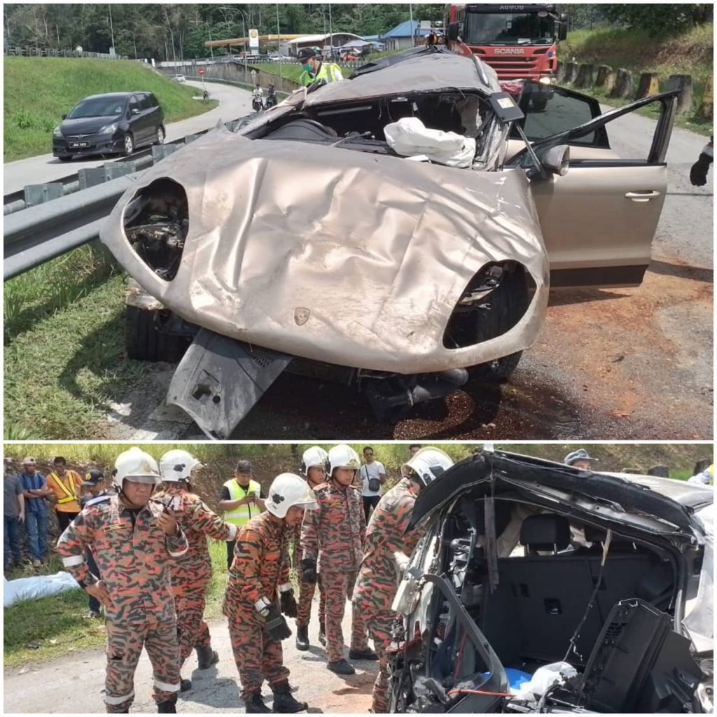 馬來西亞加叻大道 （Karak Highway）發生恐怖死亡車禍！（圖／翻攝自臉書／南洋商報東海岸）