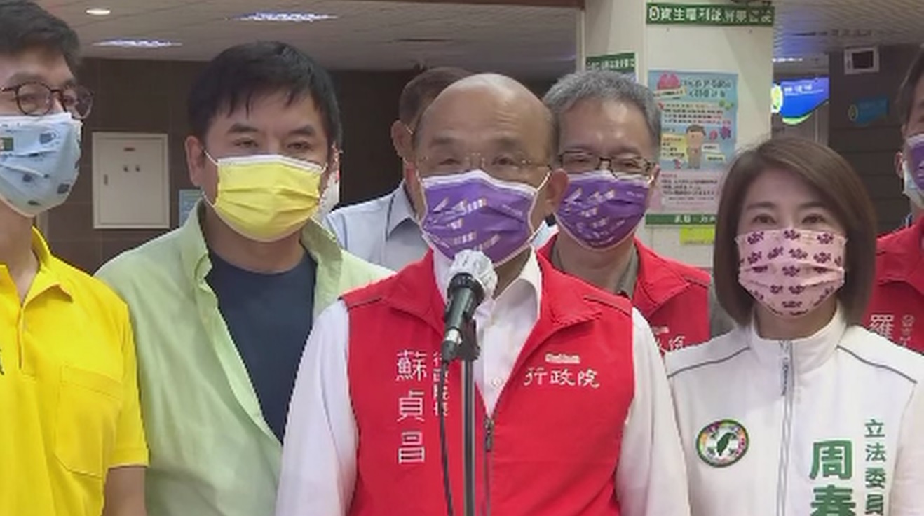 行政院長蘇貞昌南下屏東視察(攝自中天新聞)