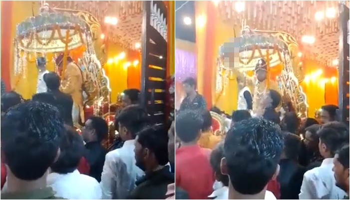 印度男子婚禮鳴槍慶祝卻意外打死賓客。（圖／翻攝自Twitter／@BhokaalRahul）