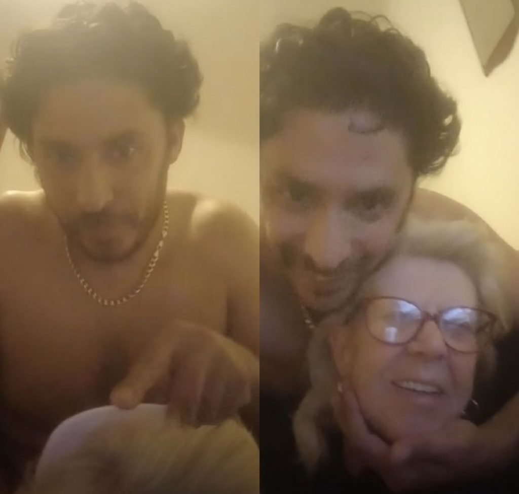 82歲奶奶瓊斯與36歲布里漢近期常拍甜蜜互動影片分享到YouTube。（圖／翻攝自YouTube頻道iris Mohamed）