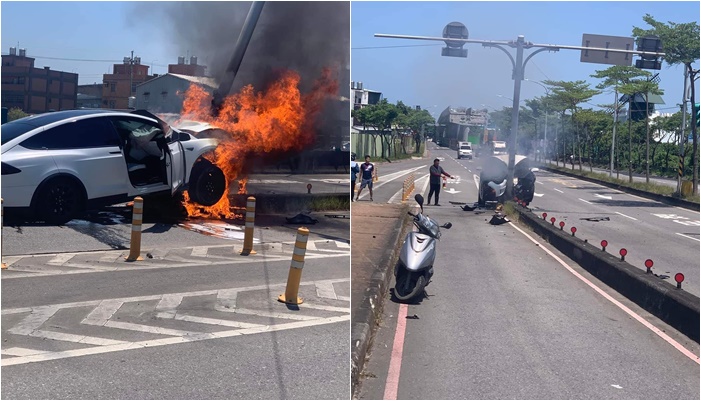 桃園發生嚴重車禍。（圖／擷取自臉書／爆廢公社）