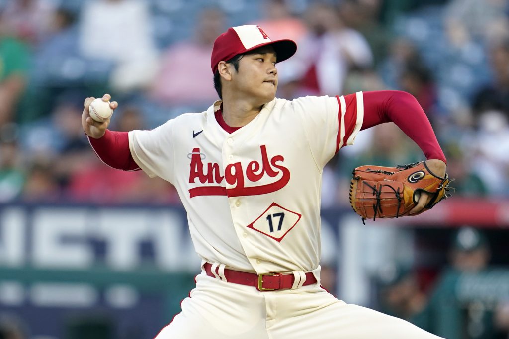 大谷翔平持續挑戰「棒球之神」立下的障礙。（圖／美聯社）