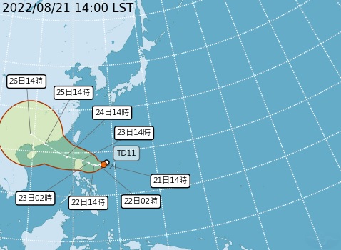 攝自中央氣象局官網