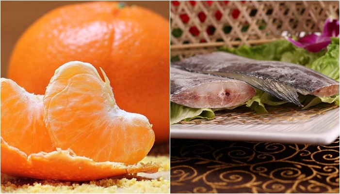 中國大陸海關總署宣布禁止冰鮮白帶魚、凍竹筴魚及柑橘類水果進口。（合成圖／示意圖／翻攝自Pixabay）