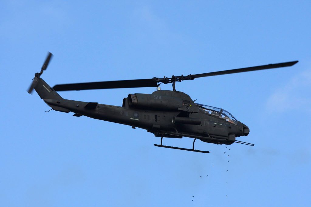  超級眼鏡蛇直升機（AH-1W）。 （非當事飛機。圖／取自國防部發言人臉書） 