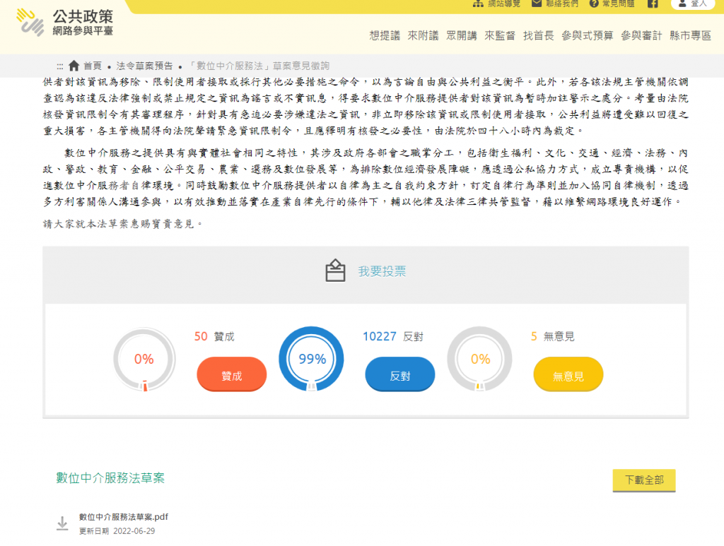 「公共政策網路參與平台」