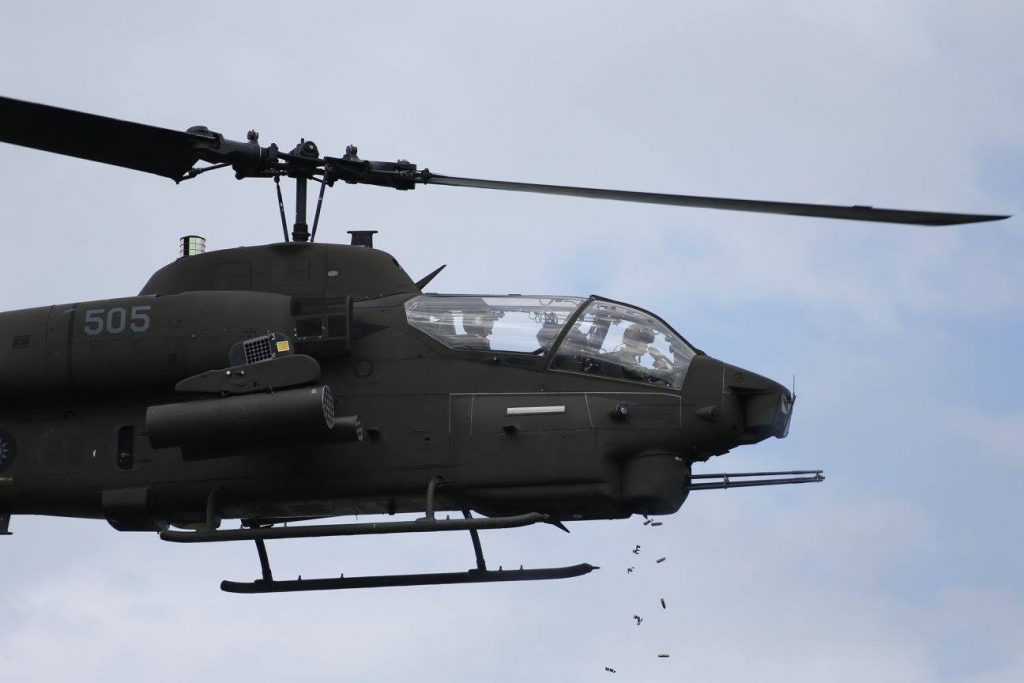   超級眼鏡蛇直升機（AH-1W）。 （非當事飛機。圖／取自國防部發言人臉書）  