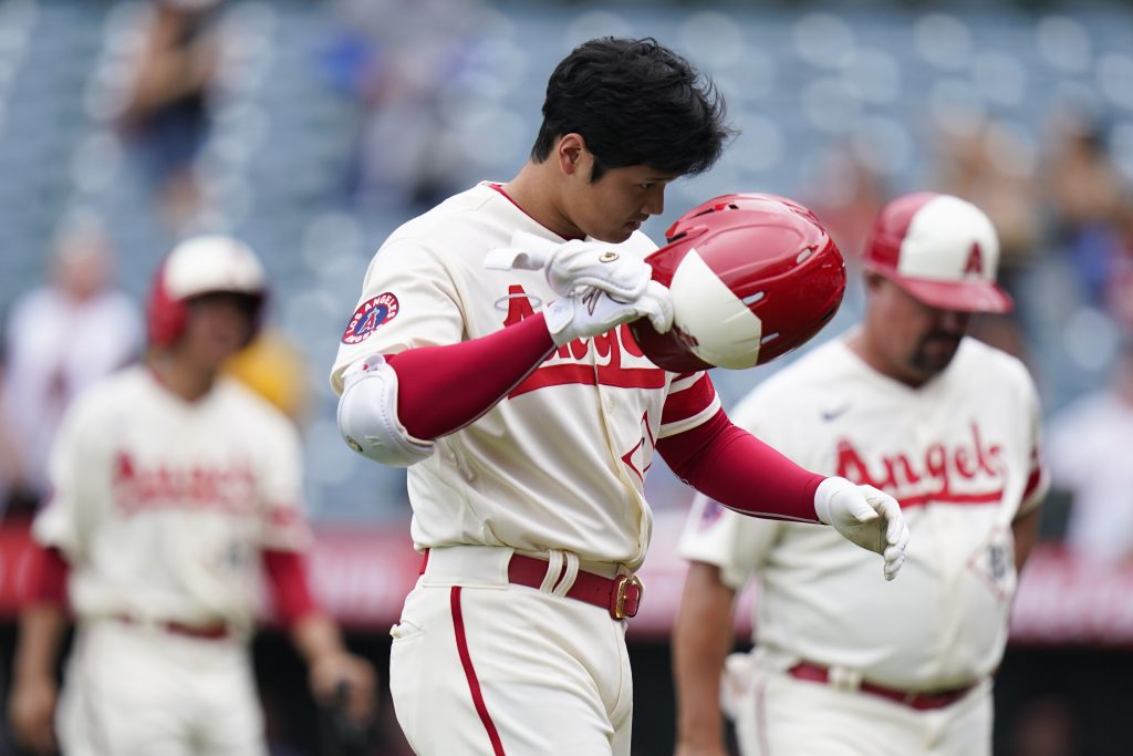 大谷翔平單場轟出雙響砲，可惜天使隊仍然輸球。（圖／美聯社）