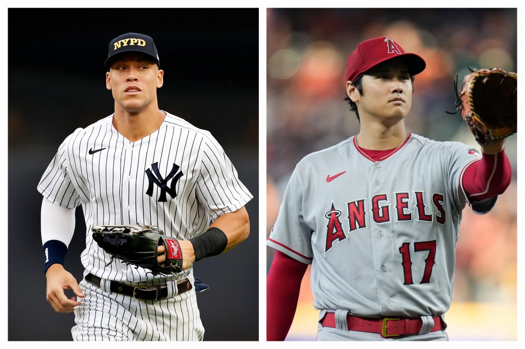 賈吉（左）、大谷翔平（右）。（圖／美聯社）