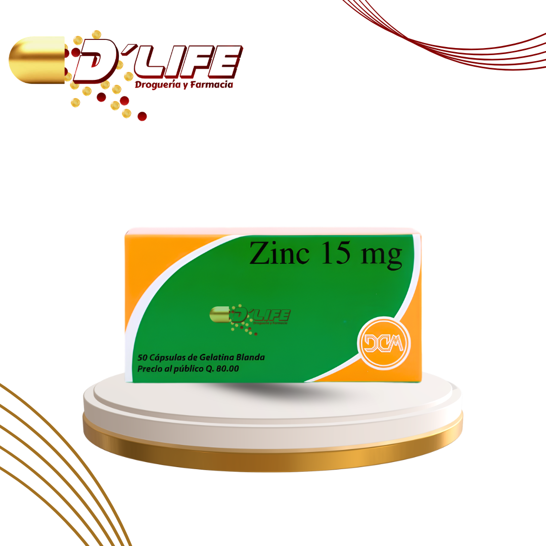 ZINC 15 MG X 50 GEL CAPS. CONAMEP