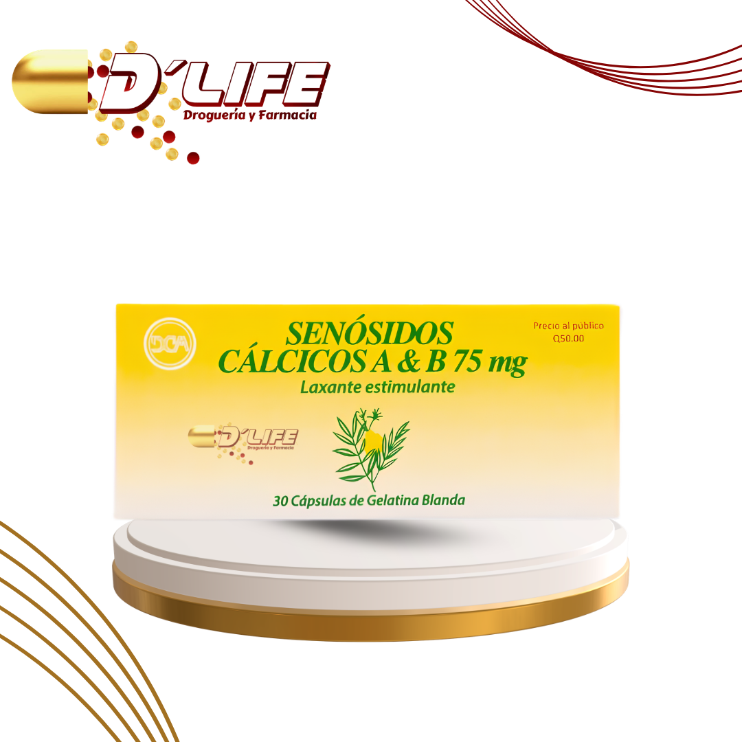 SENOSIDOS CALCICOS A&B 75MG X 30 CAPS. CONAMEP