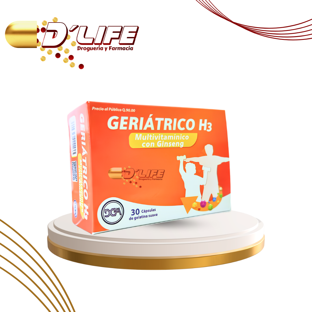 GERIATRICO H3 + GINSENG X 30 CAPS. CONAMEP