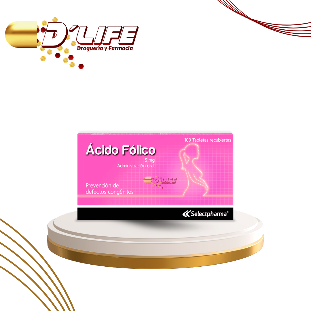 ACIDO FOLICO 5MG CAJA X 100 TABL. SELECT