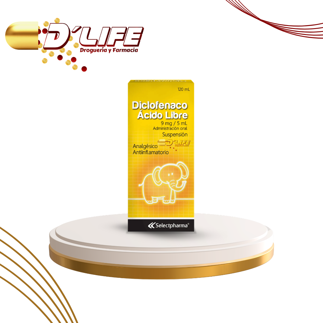 DICLOFENACO AC. LIBRE 9MG/5ML SUSP X 120ML SELECT