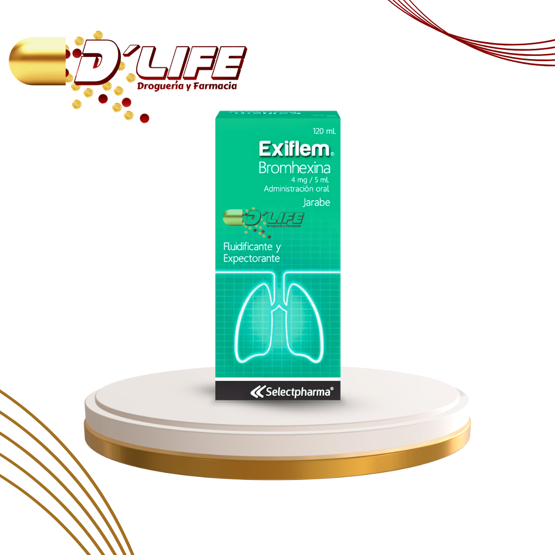 EXIFLEM BROMHEXINE 4MG/5ML JARABE X 120ML 