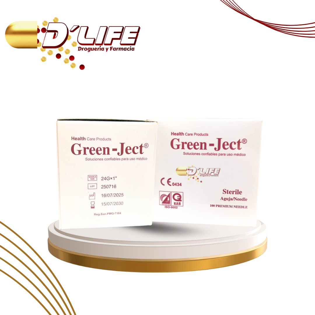 AGUJAS # 24 X 1 INFANTIL GREEN-JECT