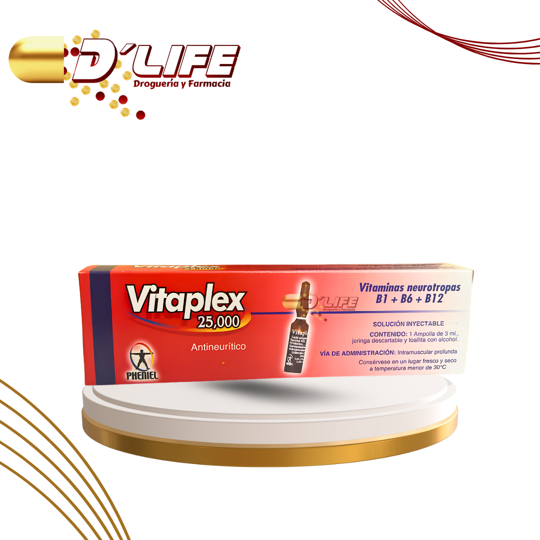 VITAPLEX 25,000 X 1 DE 3ML AMPOLLA