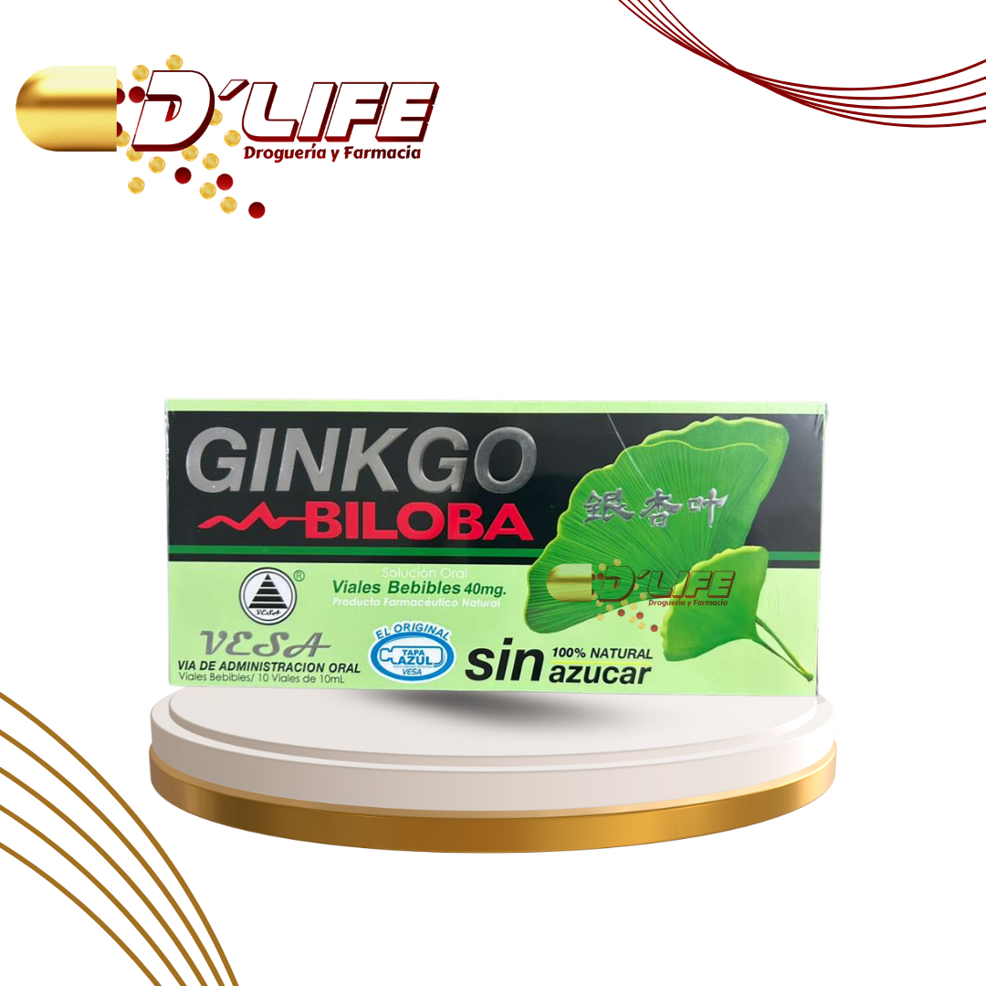 GINKGO BILOBA X 10 AMP. BEBIBLES VESA(SIN AZUCAR)