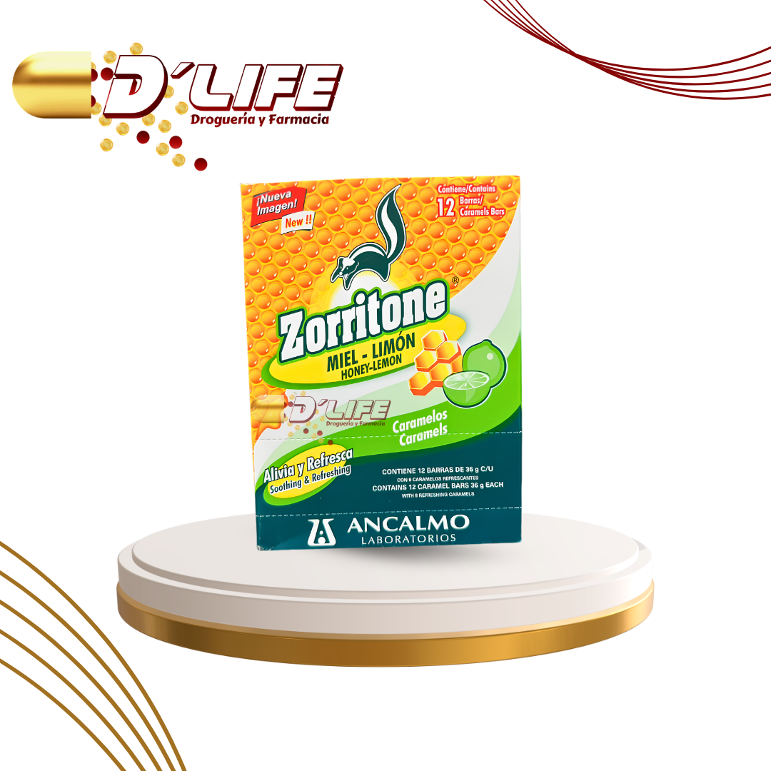 ZORRITONE MIEL Y LIMON X 12 BARRAS