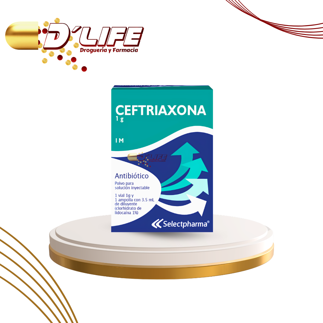CEFTRIAXONA 1G IM VIAL + LIDOCAINA X 3.5ML SELECT