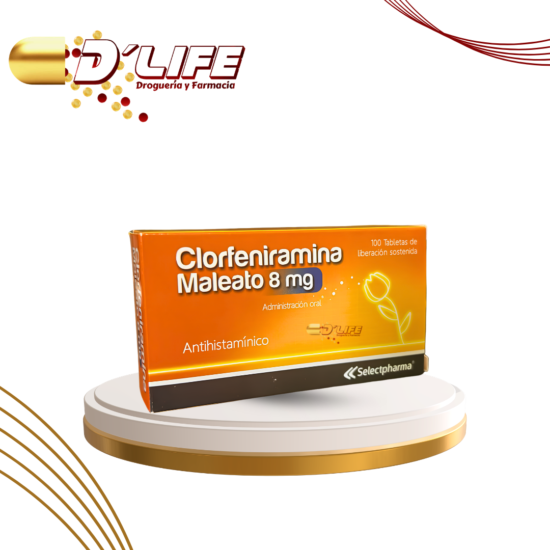 CLORFENIRAMINA 8MG CX5 BLI X 20 TABS. SELECT