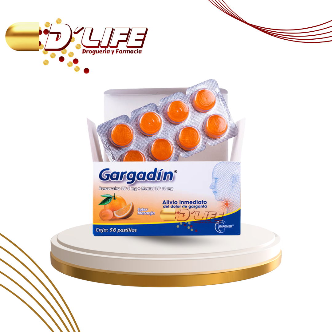 GARGADIN NARANJA X 56 TABLETAS 