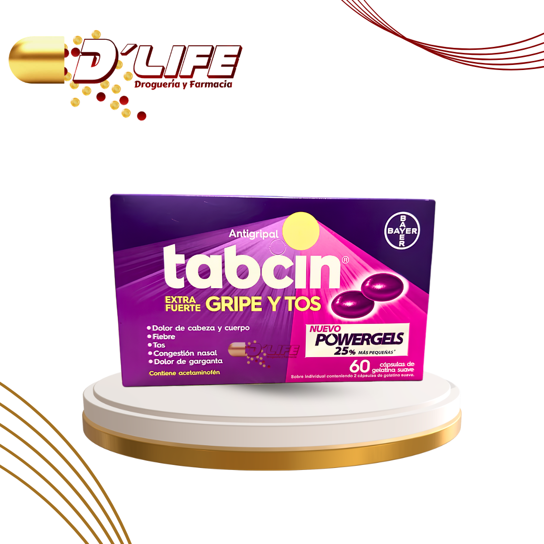 TABCIN GRIPE Y TOS POWERGELS X 60 CAPS.